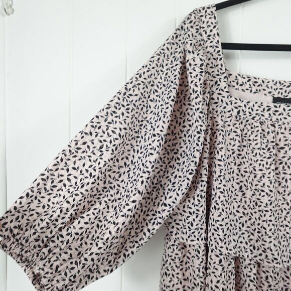 Who What Wear Womens Tiered Square Neck Dress Botanical Print XX-Large - Picture 7 of 12